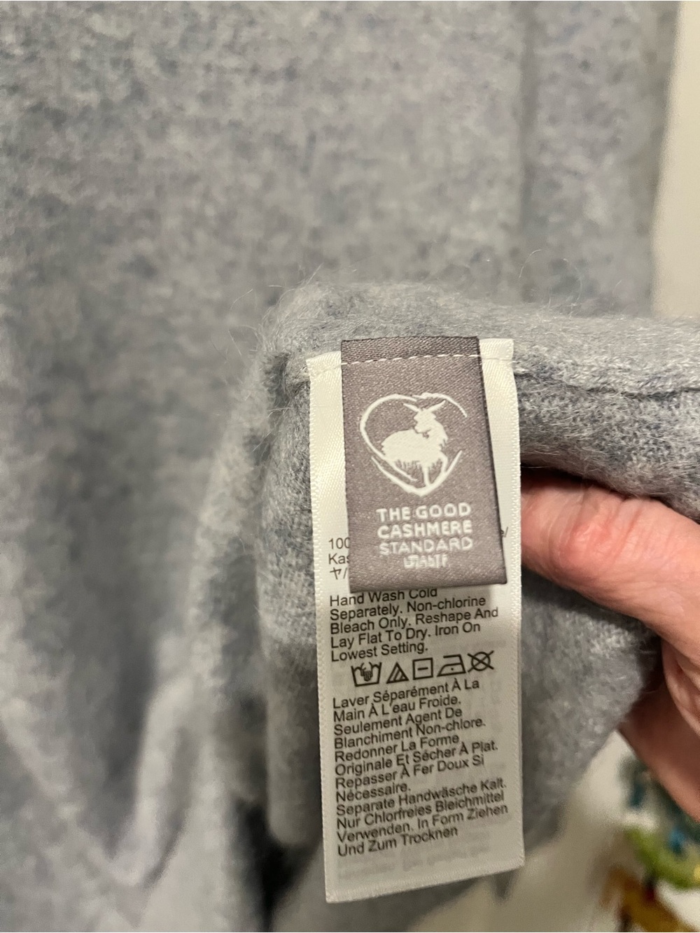 J. Crew Brushed Cashmere Relaxed Fit V-Neck, Sz M, Grey - Picture 8 of 12